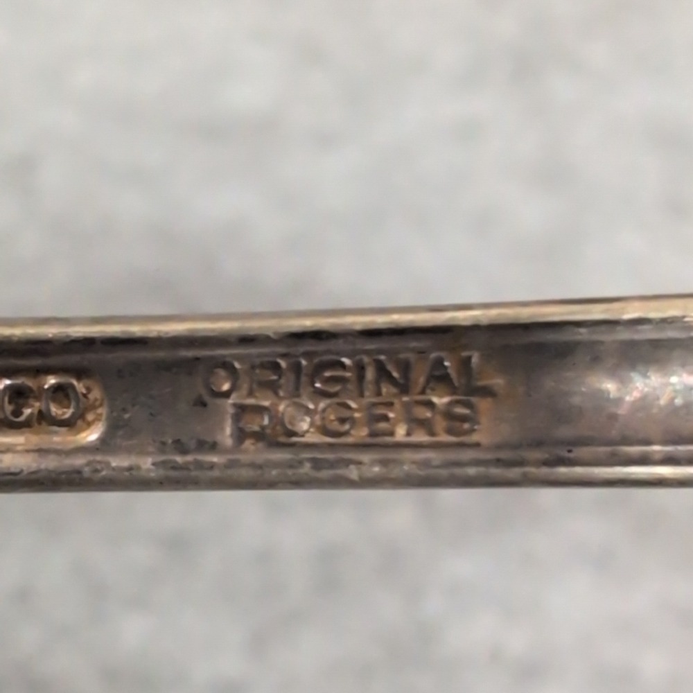 Vintage Wm Rogers Mfg Co Original Rogers Silverplate Teaspoon Spoon Ornate - Picture 5 of 5